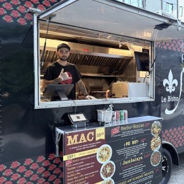 a chef in a food truck